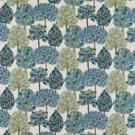 Arbre Digitally Printed Fabric Teal