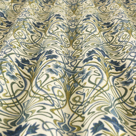 iLiv Tiffany Printed Cotton Fabric Prussian