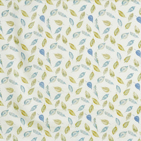 Foliage Curtain Fabric Slate Blue