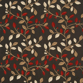 Cipriani Floral Curtain Fabric Brown 04