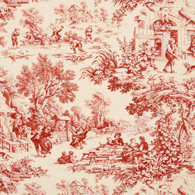 Festin Curtain Fabric Roll End 3m Rouge