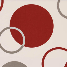 Jive Curtain Fabric Red/Black
