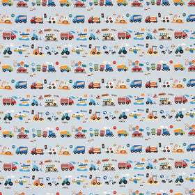 Klaxon Curtain Fabric Blue