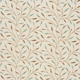 Pietra Floral Curtain Fabric Duckegg