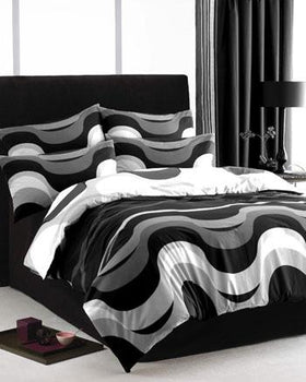 Trevi Duvet Cover Black/Grey Black