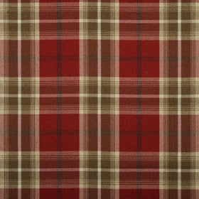Balmoral Curtain Fabric Roll End 1.8m Red