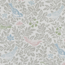 Clarke & Clarke Bird Song Fabric Pastel