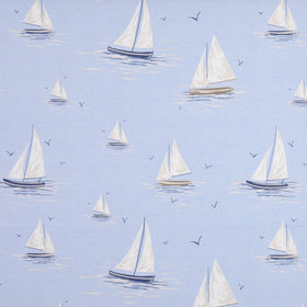 Clipper Curtain Fabric Harbour Blue