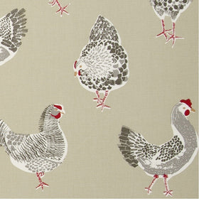Rooster Curtain Fabric Sage