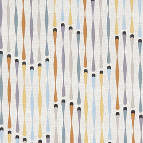 Cassandra Curtain Fabric Teal / Spice