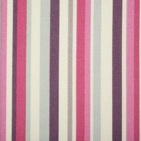 Goa Stripe Curtain Fabric Azalea