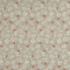 Elva Curtain Fabric Coral