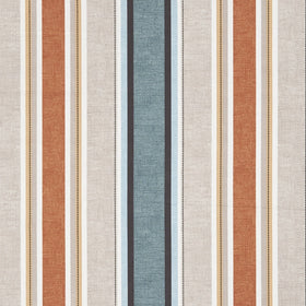 Clarke & Clarke Luella Fabric Teal / Spice