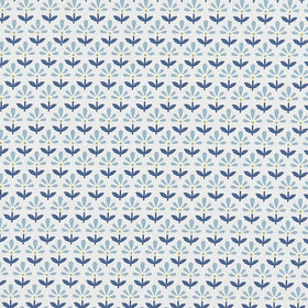 Clarke & Clarke Fleur Fabric Denim
