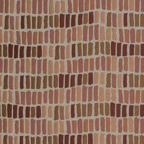 Faro Curtain Fabric Burnt Orange