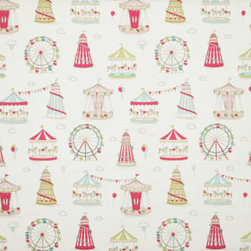 Fun Fair Curtain Fabric Pink