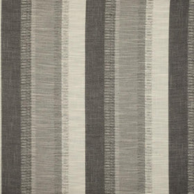 Genoa Stripe Curtain Fabric Charcoal