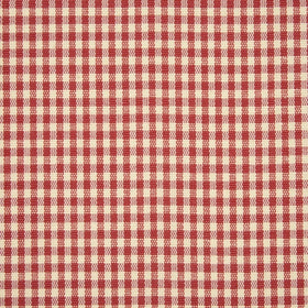Gingham Check Curtain Fabric Red