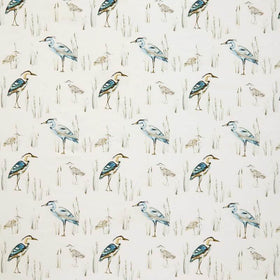 Herons Curtain Fabric Lagoon