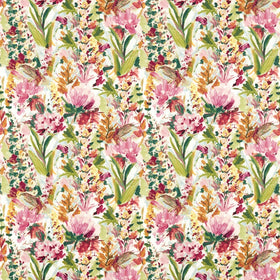 Hydrangea Curtain Fabric Mineral Ochre
