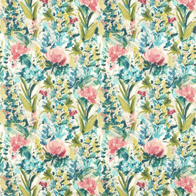 Hydrangea Curtain Fabric Spice Forest
