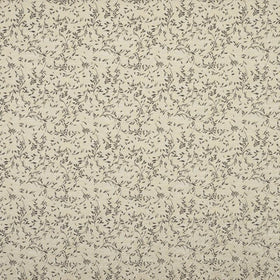 Little Leaf Curtain Fabric Charcoal