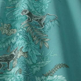Monkeying Around Curtain Fabric Lagoon