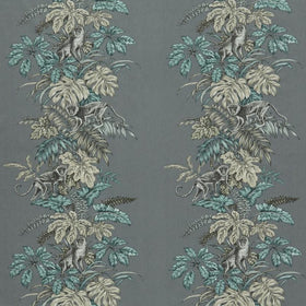 Monkeying Around Curtain Fabric Mineral