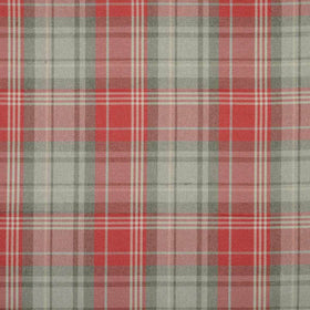 Napoli Curtain Fabric Roll End 2.1m Red/Grey