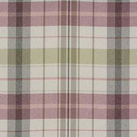 Nevis Check Curtain Fabric Pistachio