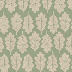 Oak Leaf Curtain Fabric Lichen