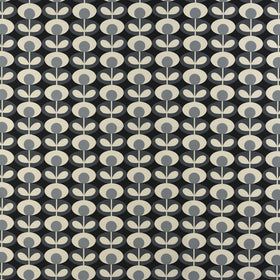 Orla Kiely - Oval Flower Fabric Cool Grey