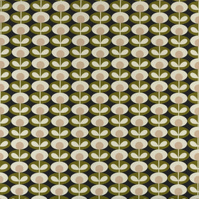 Orla Kiely - Oval Flower Fabric Seagrass