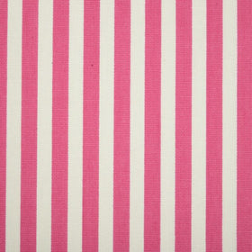 Party Stripe Curtain Fabric Raspberry