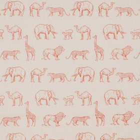 iLiv Prairie Animals Fabric Clementine
