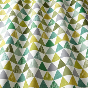 Pyramids Curtain Fabric Kiwi