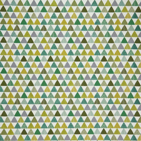 Pyramids Curtain Fabric Kiwi