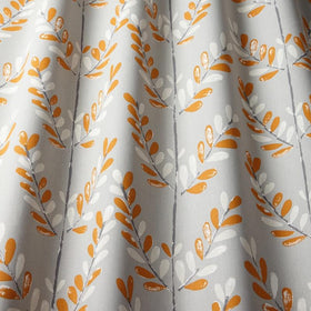 Scandi Sprig Curtain Fabric Tangerine