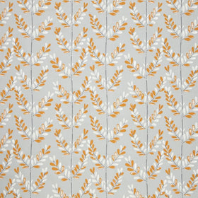 Scandi Sprig Curtain Fabric Tangerine
