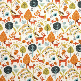 Scandi Woodland Fabric Burnt Orange BurntOrange