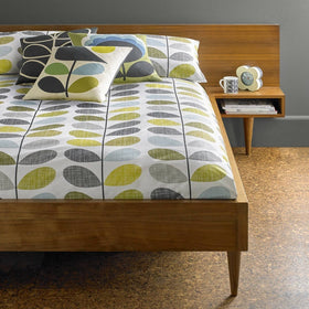 Orla Kiely - Scribble Stem Printed Bedding Duck Egg Seagrass