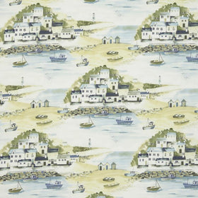 Seaside Curtain Fabric Lagoon