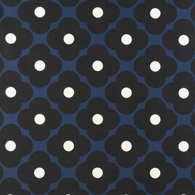 Orla Kiely Spot Flower Fabric Dark Marine