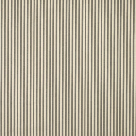 Stripe Curtain Fabric Charcoal/Ivory