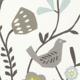 Clarke & Clarke Folki Fabric Chartreuse/Charcoal