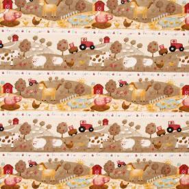 Farm 4580 Curtain Fabric Brun 002