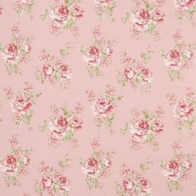 Flora Curtain Fabric Rose