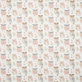 Hoot Curtain Fabric Blue