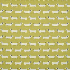 Hound Dog Fabric Ochre