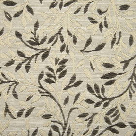 Little Leaf Curtain Fabric Charcoal